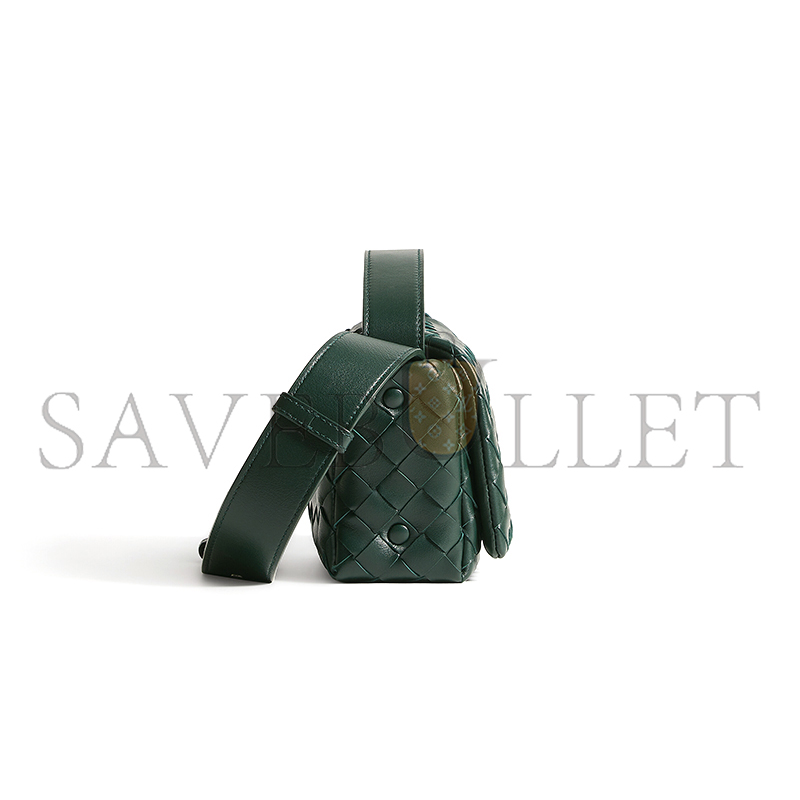 BOTTEGA VENETA INTRECCIATO MINI BAG WITH FLAP 857931V2HL03123 (20*12*6.5cm)
